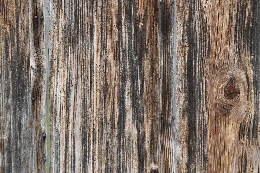 Close-up of weathered gray-brown barn wood planks